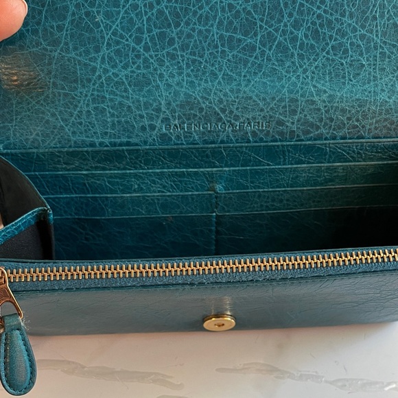 Balenciaga Continental Lambskin Leather Wallet - Picture 7 of 15